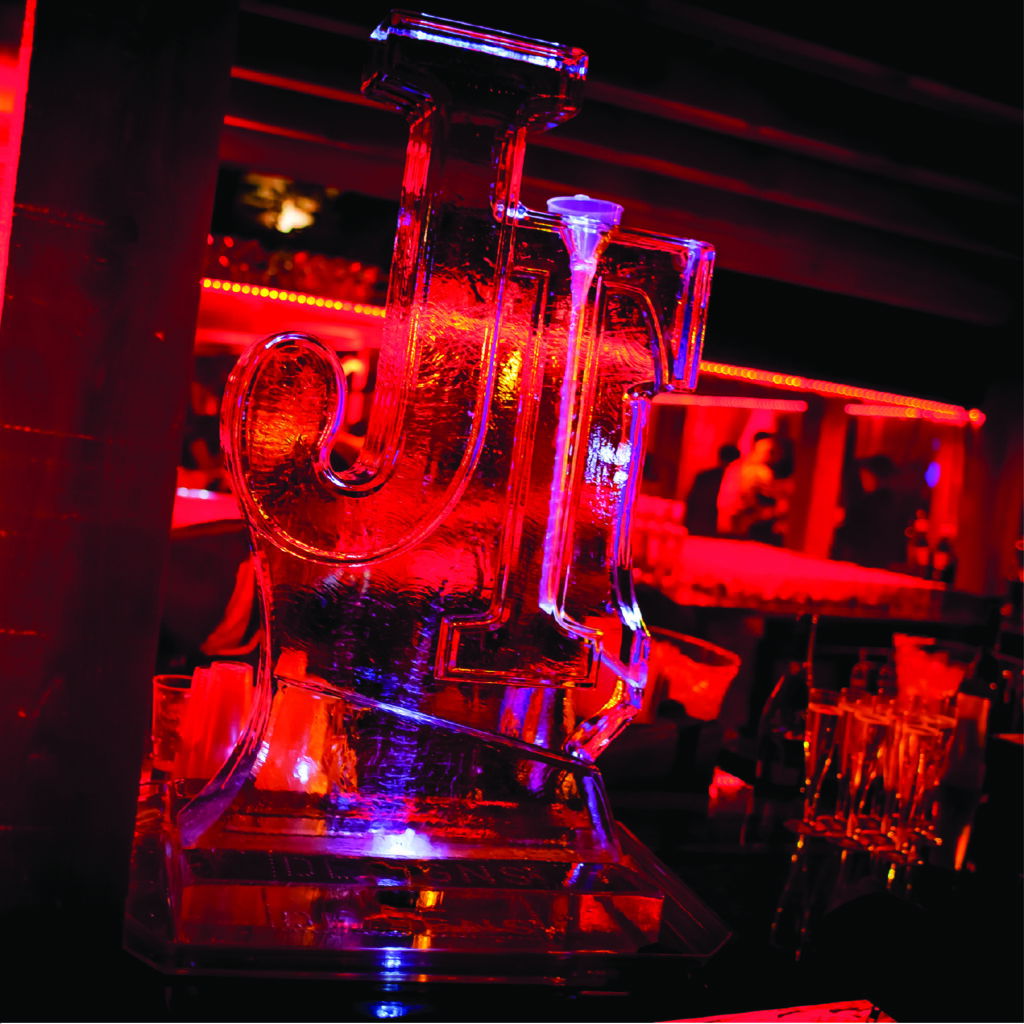 JT ice sculpture and luge